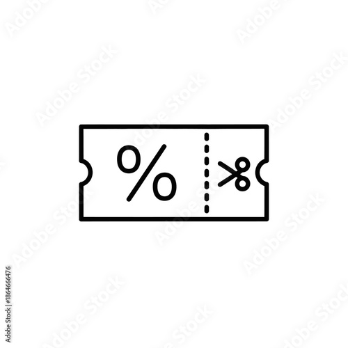 Discount Ticket with Percentage and Price Tag for Sale Promotion