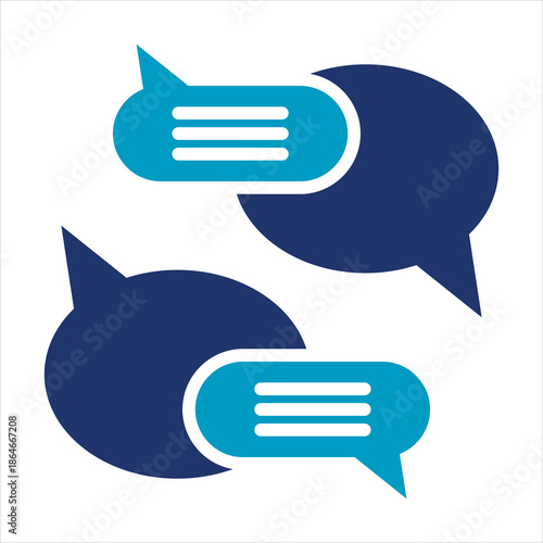 Communication Icon. Simple Vector Glyph Duotone Illustration.