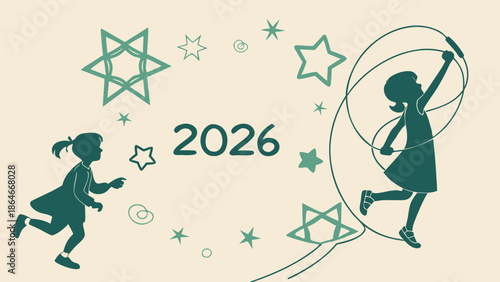 Inclusive Christmas Scene of Children Decorating a Holiday Tree with Star and Gifts