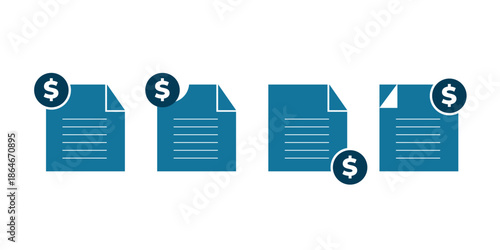 Isolated Invoice payment icon. File invoice icon
