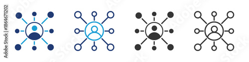 Network icon set collection multi-style.