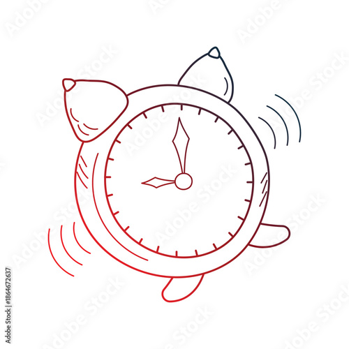 Alarm Clock icon with white background vector stock illustration