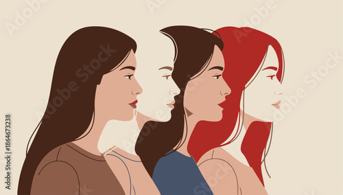 International women's day illustration celebrating female empowerment and equality