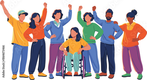 International women's day celebration with diverse group of people