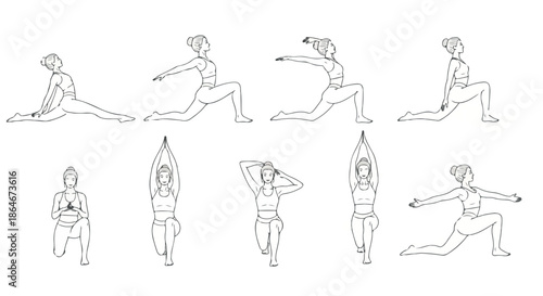 Yoga poses sequence for fitness and wellness