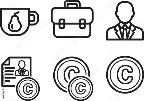 Business icon Pack in Line Style Business cooperation icons set. Outline set of business cooperation vector icons for web design isolated on white background.
