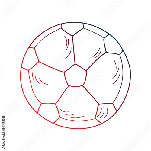 Soccer icon with white background vector stock illustration
