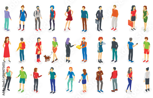 Diverse Group of People Standing Together in Various Poses 1.