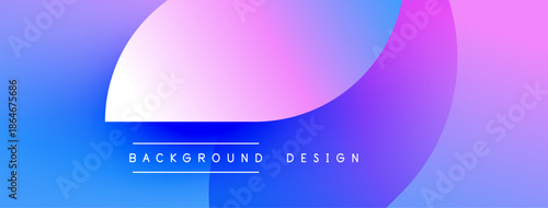 Abstract gradient background. Blue, purple hues blend smoothly. Text reads background design. Minimalist aesthetic, modern feel.