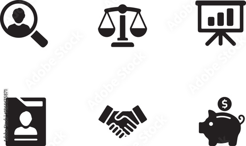 Business icon Pack in Line Style Business cooperation icons set. Outline set of business cooperation vector icons for web design isolated on white background.
