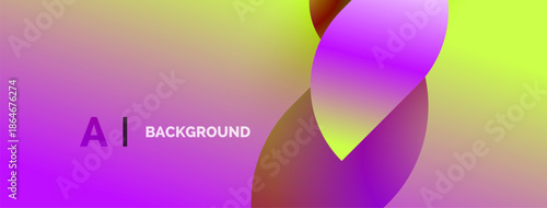 Abstract vibrant background. Gradient colors blend, creating fluid shapes. Text reads AI BACKGROUND. Modern design, visually appealing.