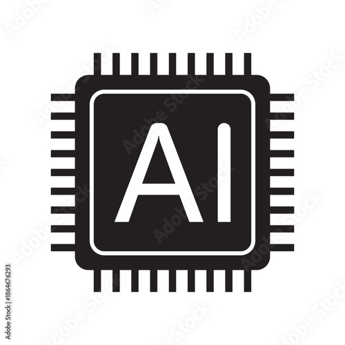 AI Chip Vector, AI Icon 