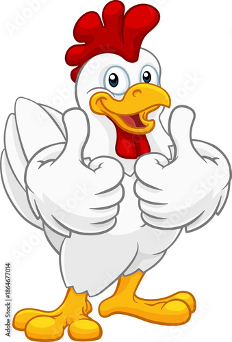 A chicken cartoon rooster c...