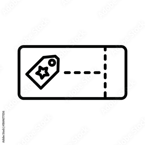Empty Price Tag on White Background for Retail and Shopping Items