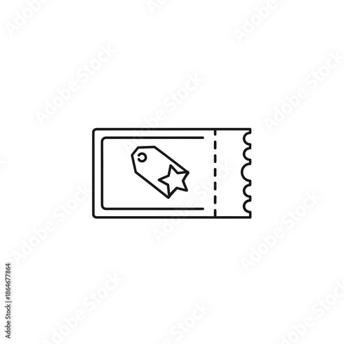 Minimalist Ticket Stub Illustration for Travel and Event Promotions