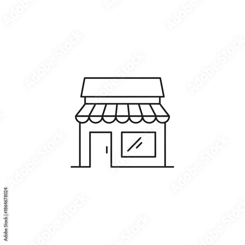 Minimalist Small Retail Shopfront with Signage and Window Display