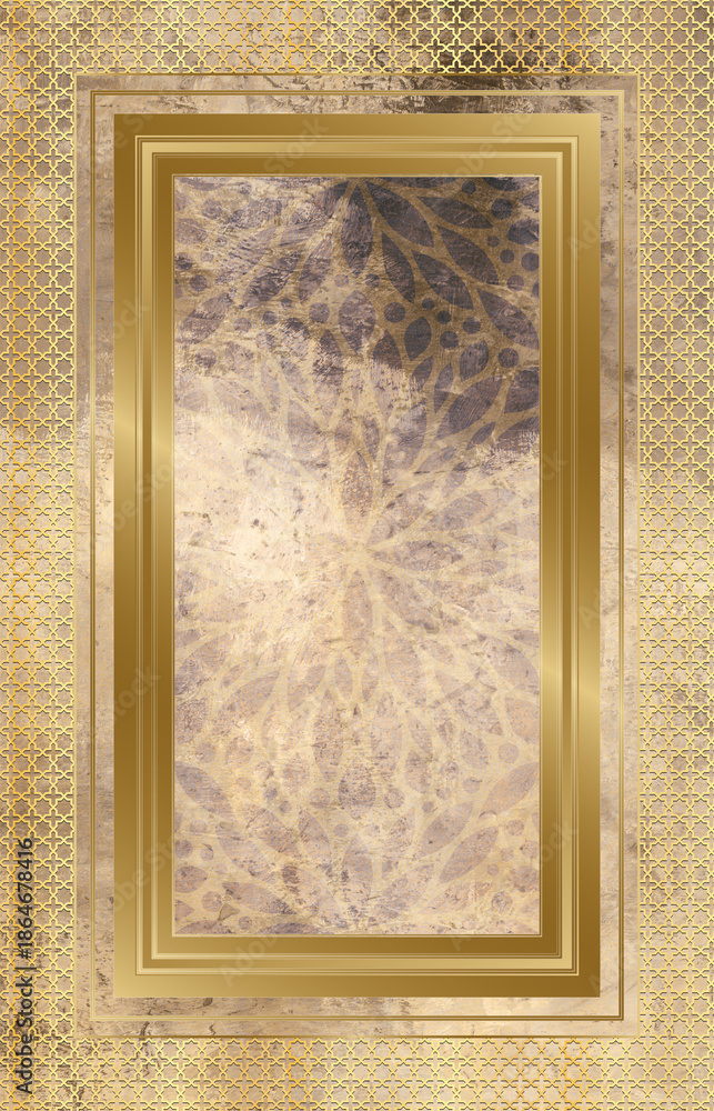 Fototapeta premium Luxury Modern Rectangular Living Room Rug – Elegant Home Decor Carpet Design