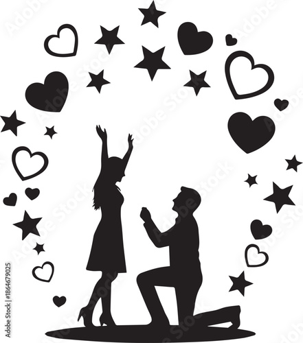 Happy Propose Day calligraphy text with decorative swirls for romantic greeting cards