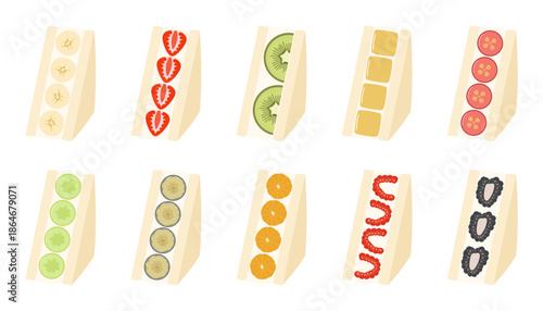 Fruit sando or Japanese Fruit Sandwich