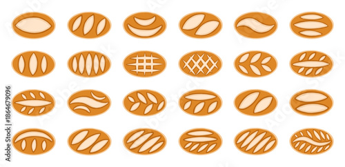 Bread Pastry Bakery Oval Shape