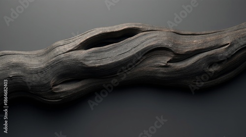 Weathered dark wood branch texture