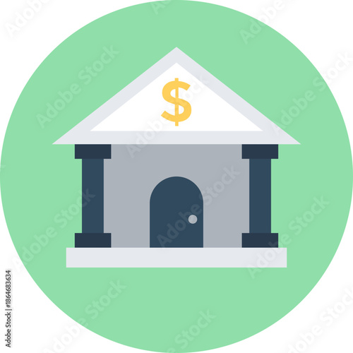 3d real estate business concept illustration of a modern house building icon with a dollar sign symbol on the roof for a bank or home investment logo design vector