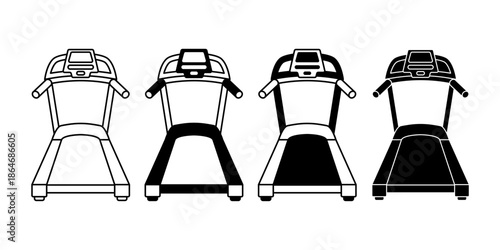 Treadmill Black Icon Bundle for Indoor Fitness and Cardio Training