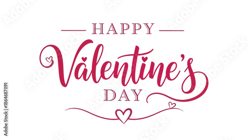 Elegant calligraphic script expressing heartfelt romantic wishes for a joyous celebration of love, adorned with decorative flourishes and charming heart symbols