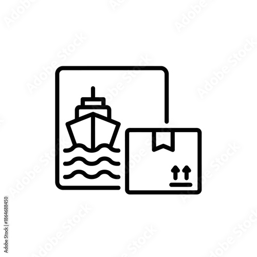 Cargo Ship Loading and Unloading Operations at Maritime Port