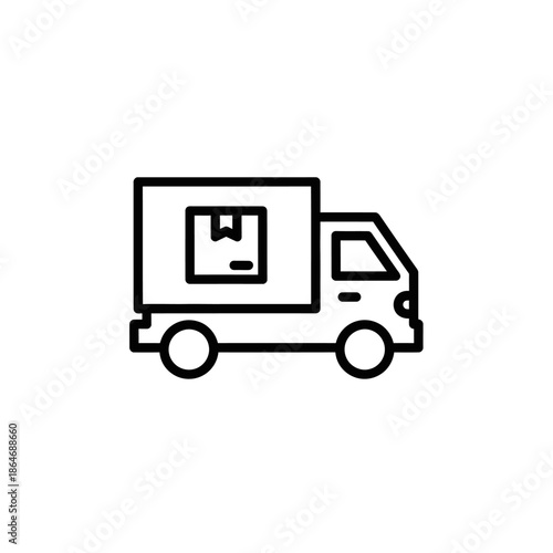 Delivery Shipment Truck with Packaged Goods for E-commerce Logistics