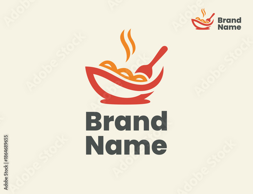 spicy meatball logo or icon design