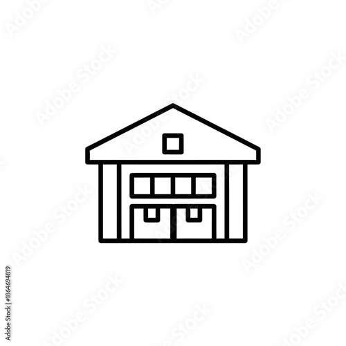 Minimalist Line Art Illustration of a Modern Garage Schedule