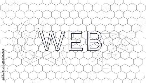 Abstract graphic design with the word WEB