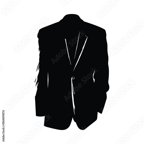 Black blazer jacket silhouette isolated