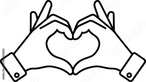 Hands forming a heart shape with fingers