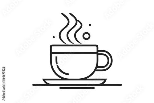 night tea cup icon warm mug design