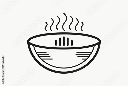 cozy soup bowl icon