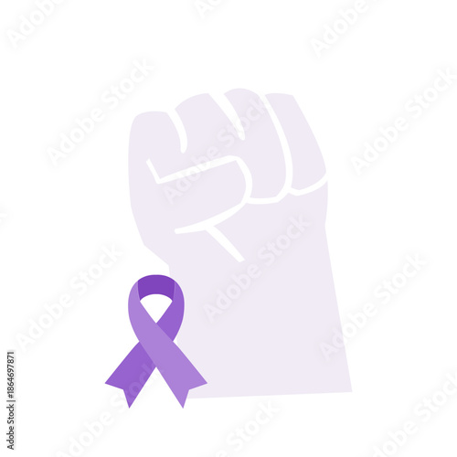 world cancer day. icon illustration of human fists as a symbol for cancer fight. International Day February 4