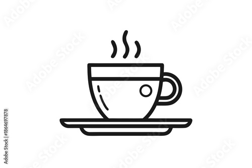 minimal espresso cup icon precise silhouette