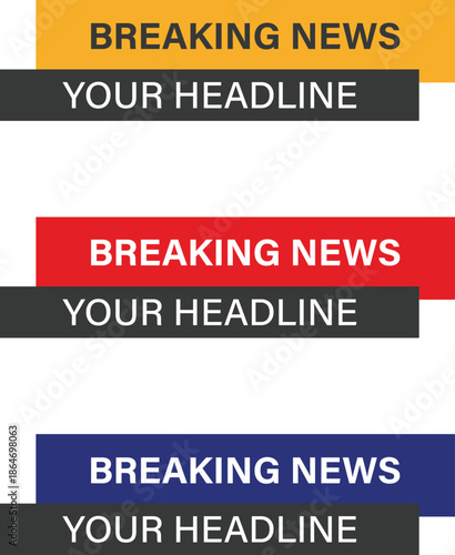 Colorful lower third design on white background