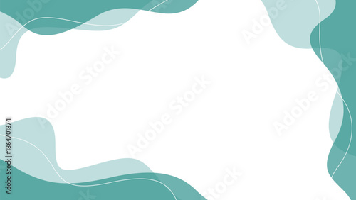 Minimalist abstract green fluid wave background with smooth flowing lines, modern wallpaper, suitable for templates, banners, business cards, presentations, web, and pages