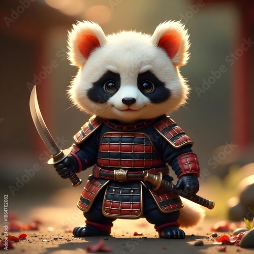 Panda Samurai Character