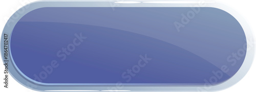 Smooth and polished oval button provides a sleek user interface element, enhancing interactive design