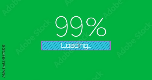 Animation of loading process on black background