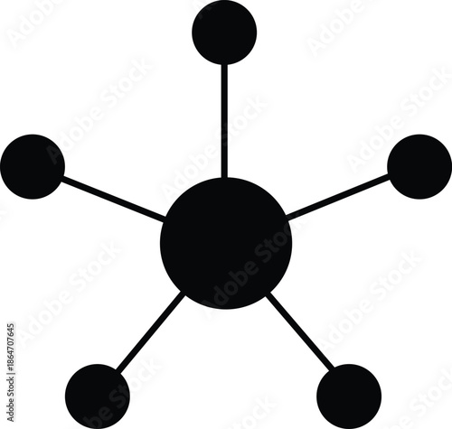 Network Connection Icon – Digital Communication Technology Vector Illustration