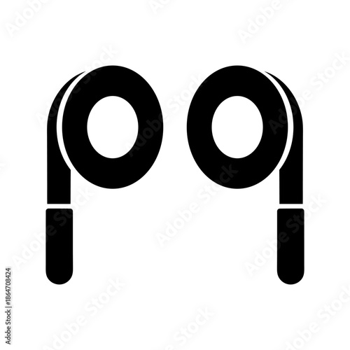 Modern Wireless Earbuds Pro Icon on White.