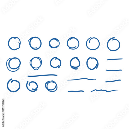 Abstract blue background vector illustration with a colorful 3d circle pattern and business icon symbols featuring a light bubble ring design and the number 8 art