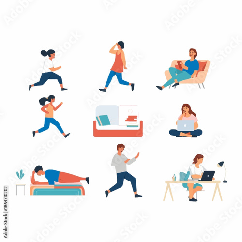 vector illustration of a man and woman