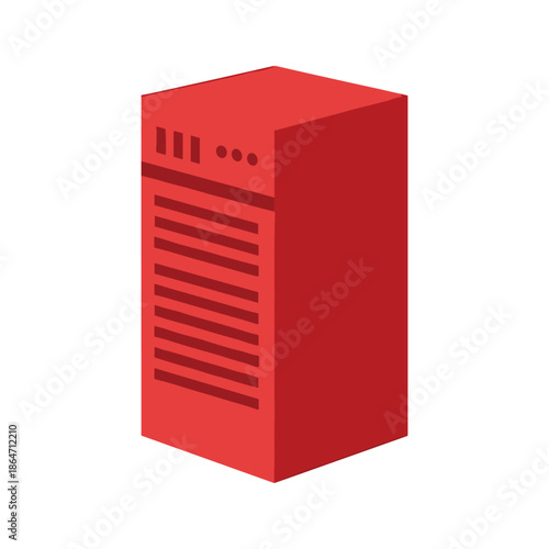 Red Server Illustration