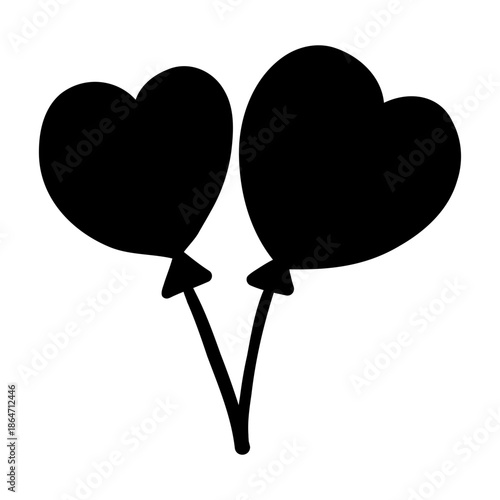 ballons hand drawn icon